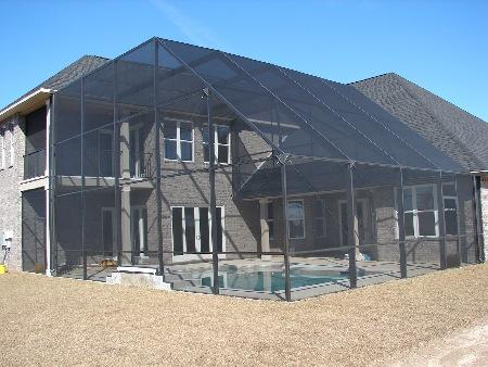 screen pool enclosure, pool cage, pool screen
